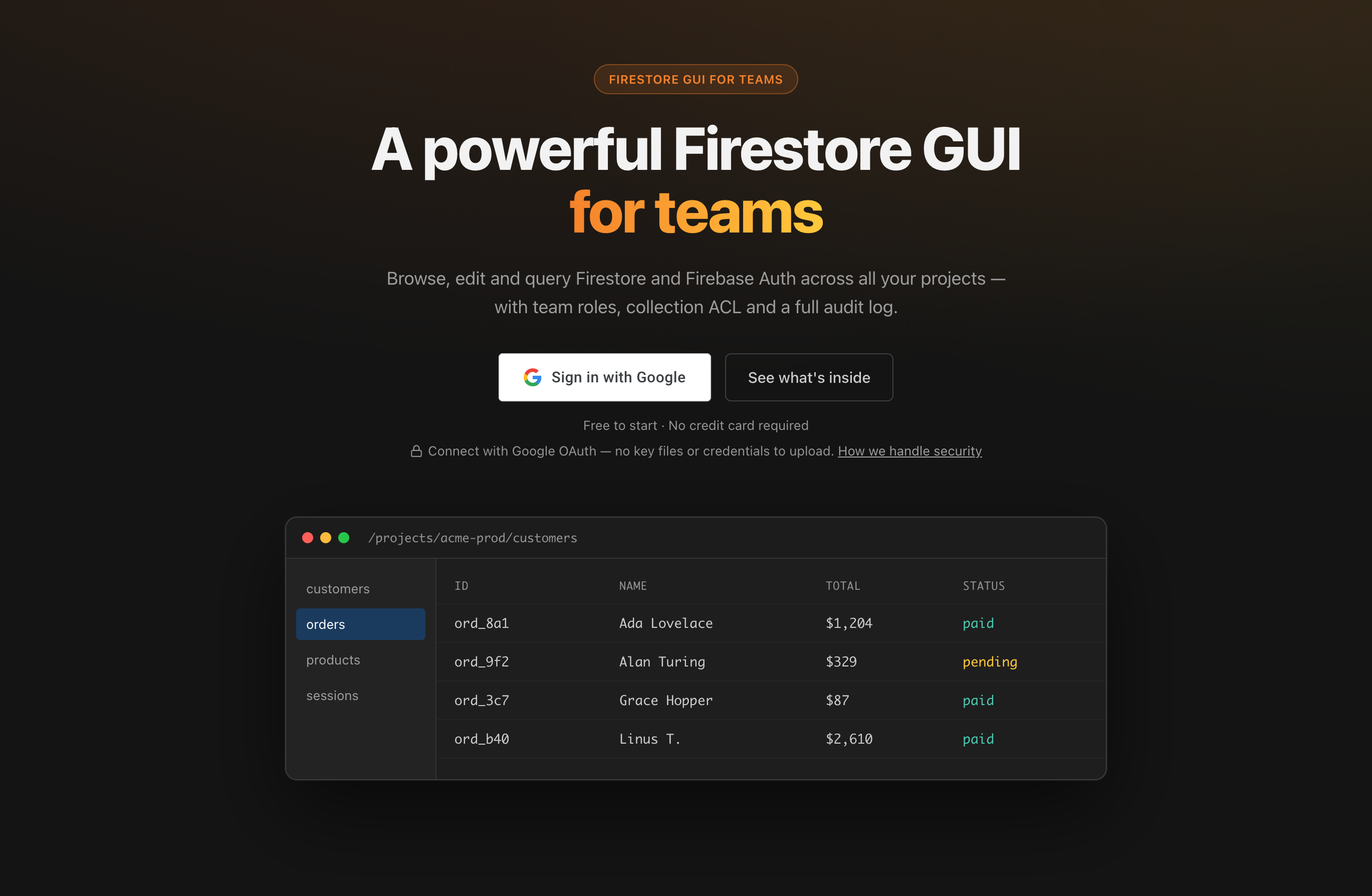 ภาพหน้าจอ FlintDB 1