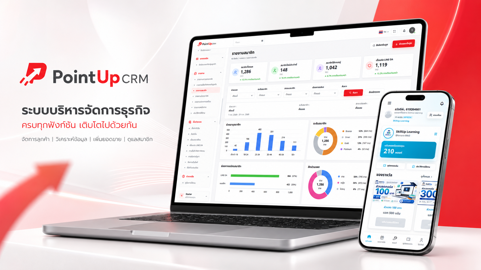 ภาพหน้าจอ PointUpCRM 2